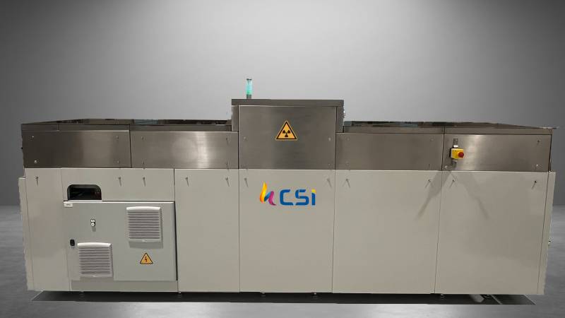 Parte delantera de la cinta transportadora Gen3 de haz de electrones de laboratorio