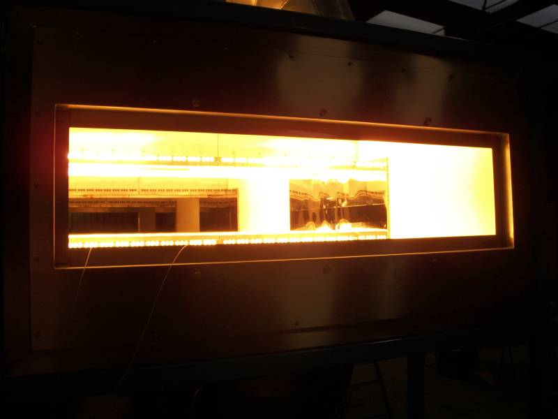 Túnel de infrarrojos eléctrico de alta densidad para el curado de pinturas en Kenia