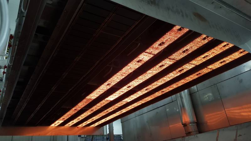 Dorado por infrarrojos de gas de tortillas en Estados Unidos