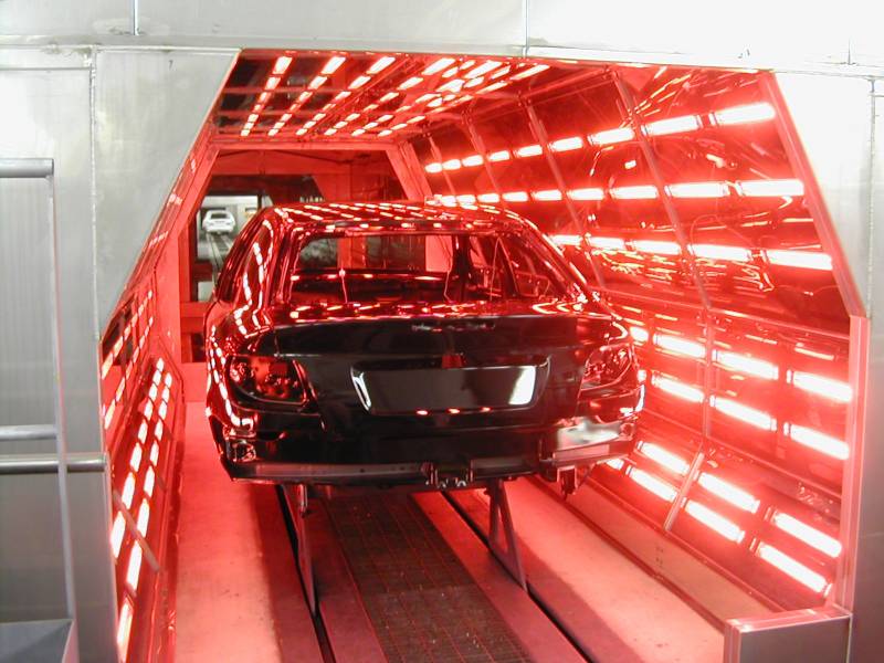 Túnel de aceleración por infrarrojos para hornos de convección