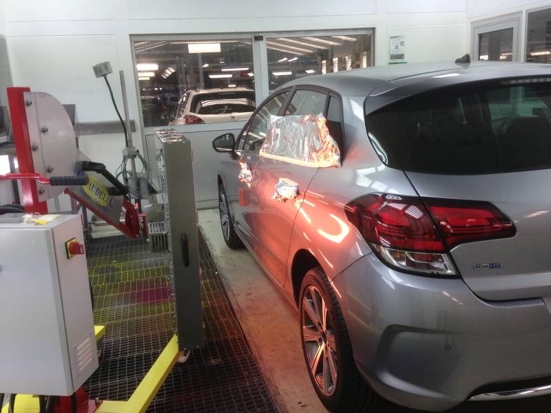 Secador móvil de panel completo para retoques por infrarrojos en Eslovaquia